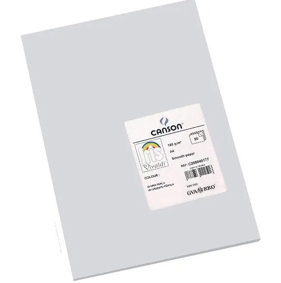 Karton A4/50 185g Iris popiel  200040177